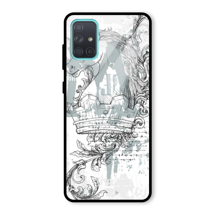 Designous Vintage Glass Back Case for Galaxy A71