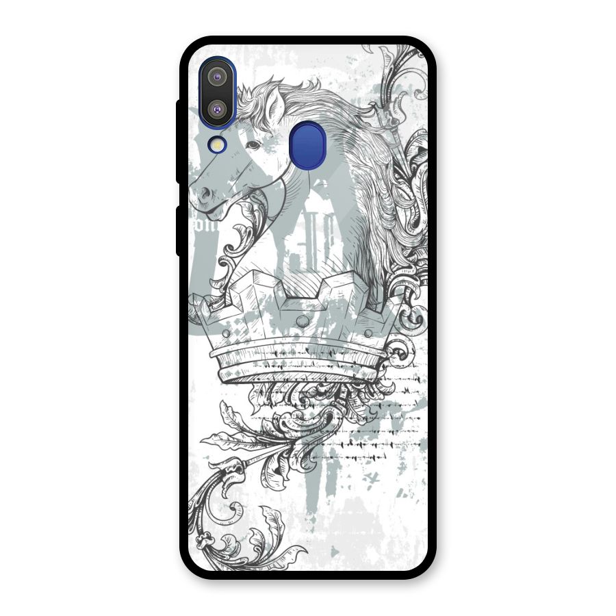 Designous Vintage Glass Back Case for Galaxy M20