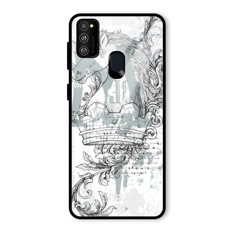 Designous Vintage Glass Back Case for Galaxy M30s