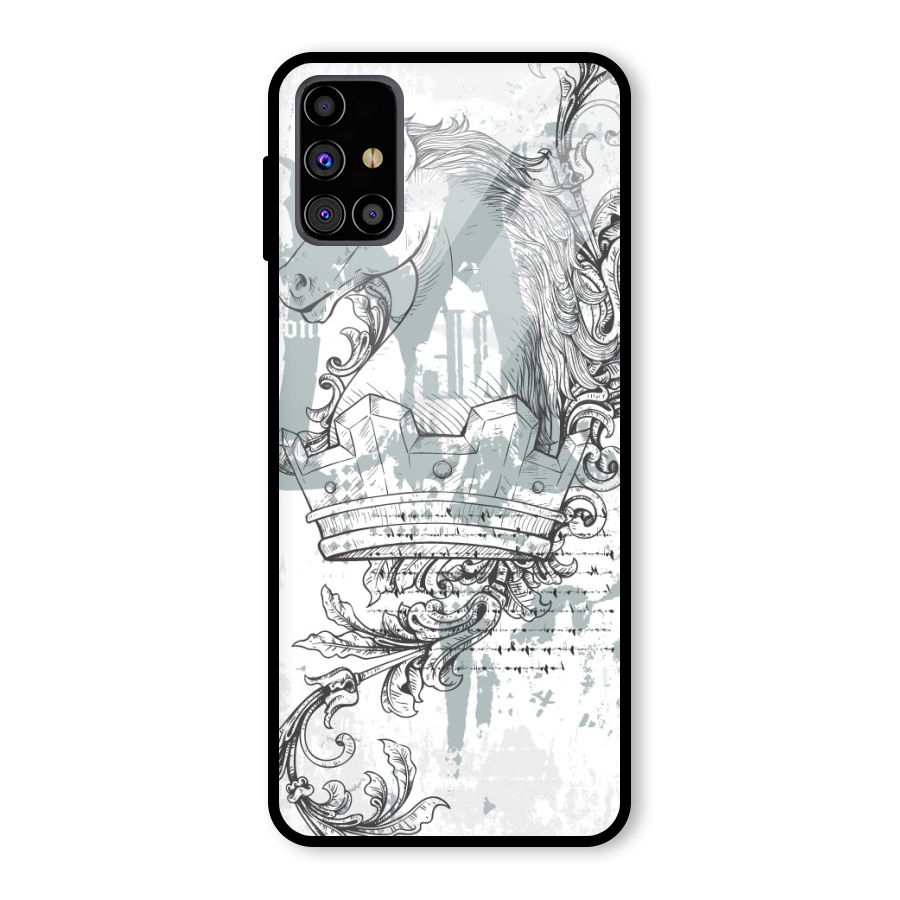 Designous Vintage Glass Back Case for Galaxy M31s
