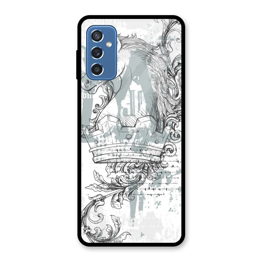 Designous Vintage Glass Back Case for Galaxy M52 5G