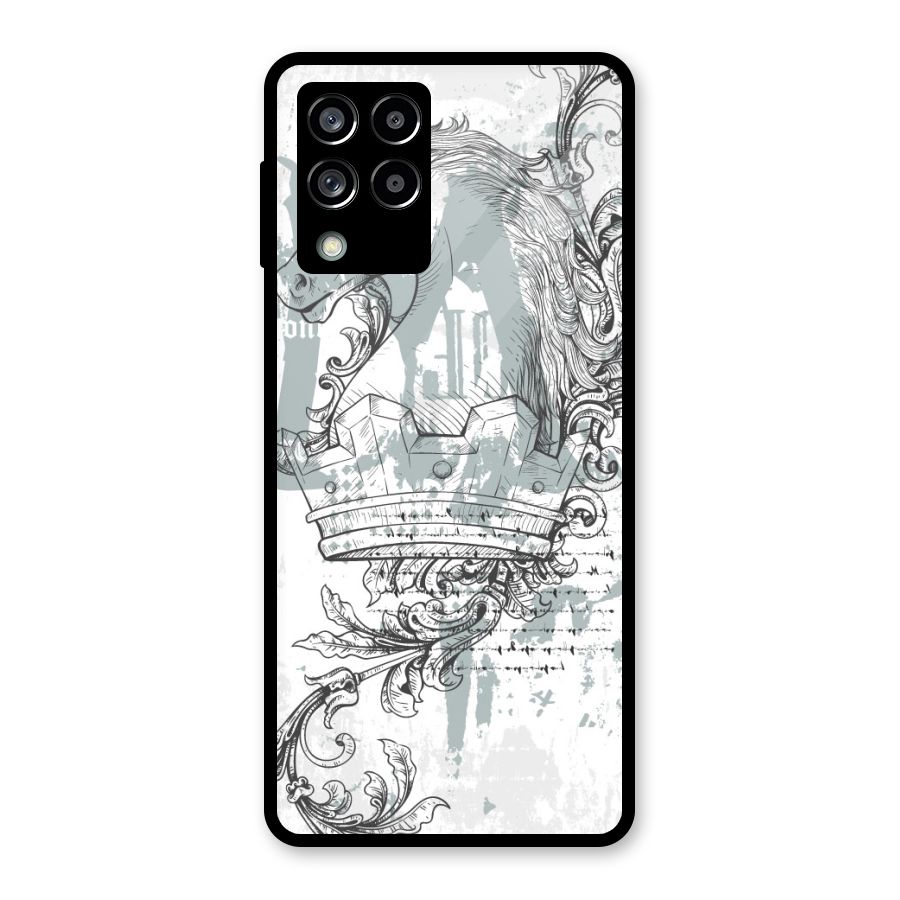 Designous Vintage Glass Back Case for Galaxy M53 5G