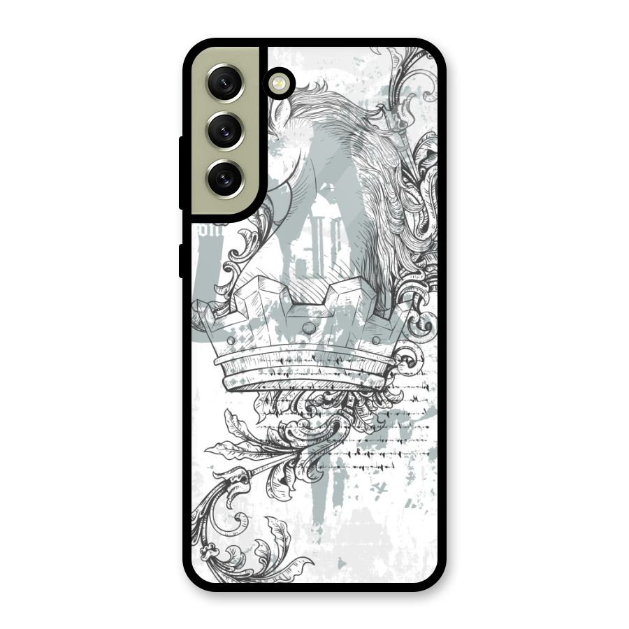 Designous Vintage Glass Back Case for Galaxy S21 FE 5G