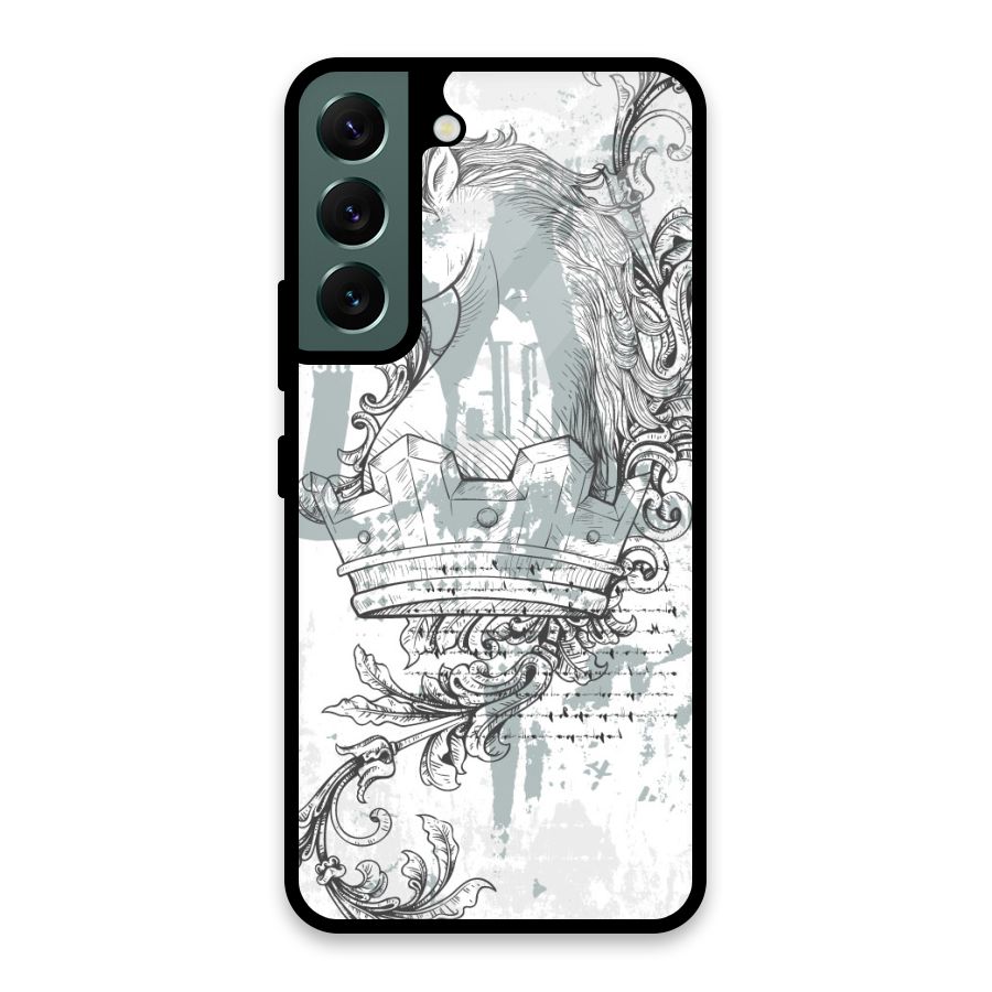Designous Vintage Glass Back Case for Galaxy S22 5G