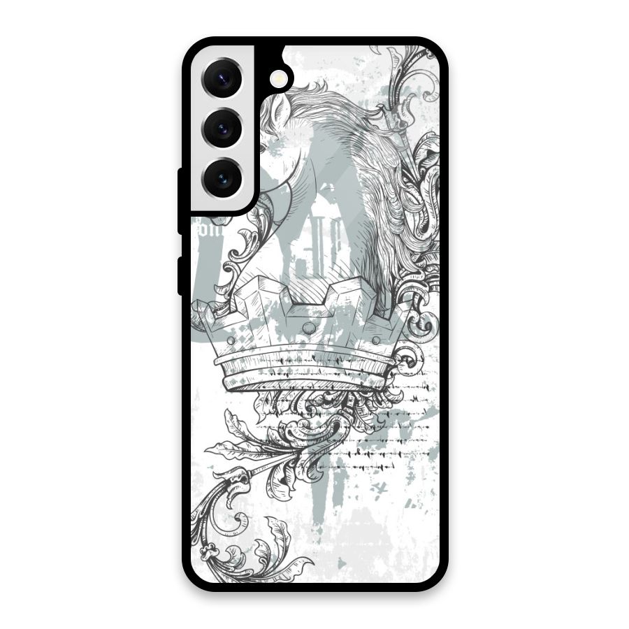 Designous Vintage Glass Back Case for Galaxy S22 Plus 5G