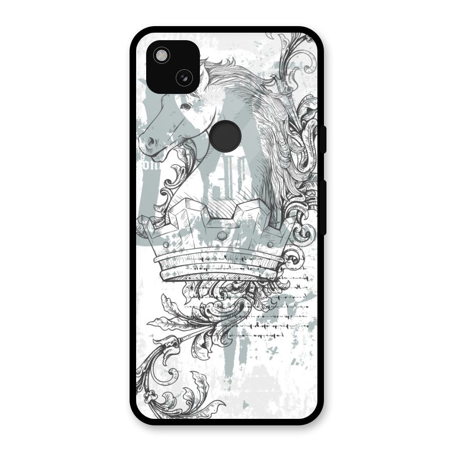 Designous Vintage Glass Back Case for Google Pixel 4a