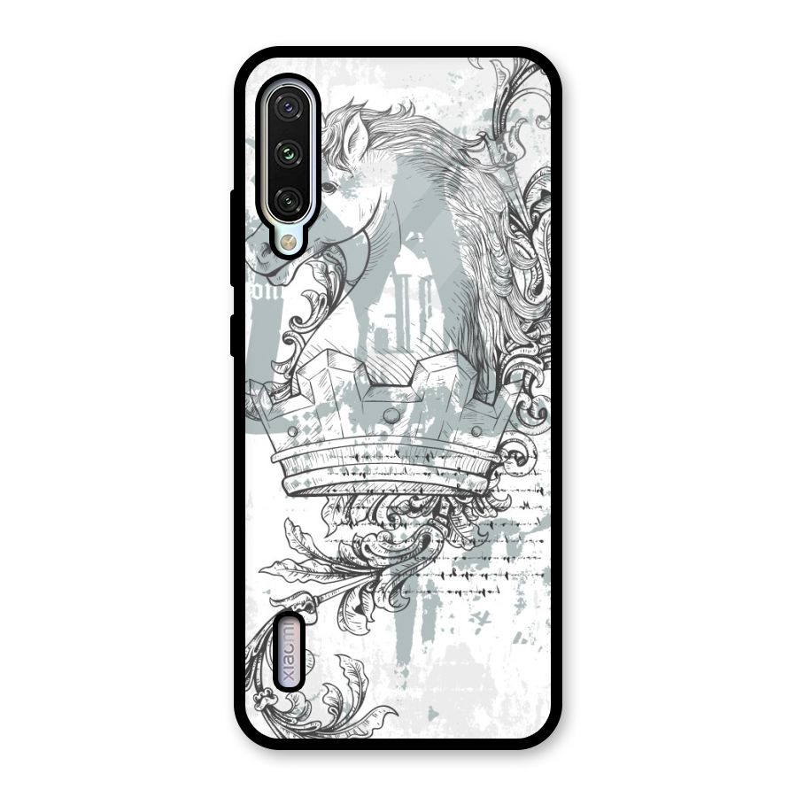 Designous Vintage Glass Back Case for Mi A3