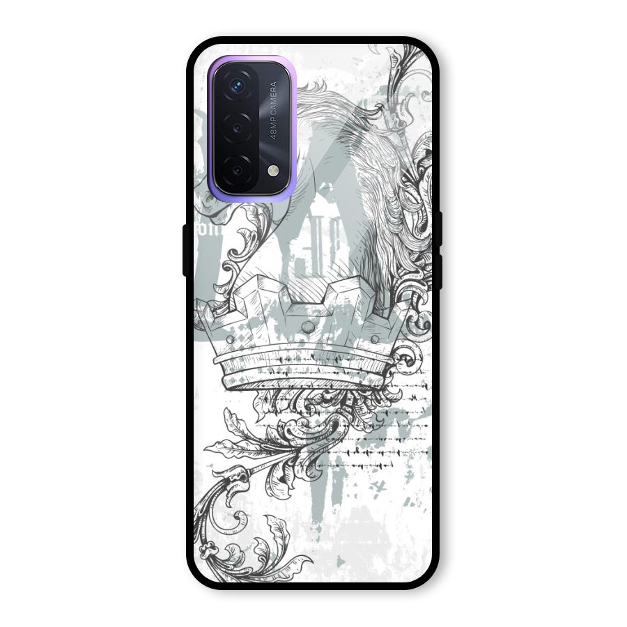 Designous Vintage Glass Back Case for Oppo A74 5G