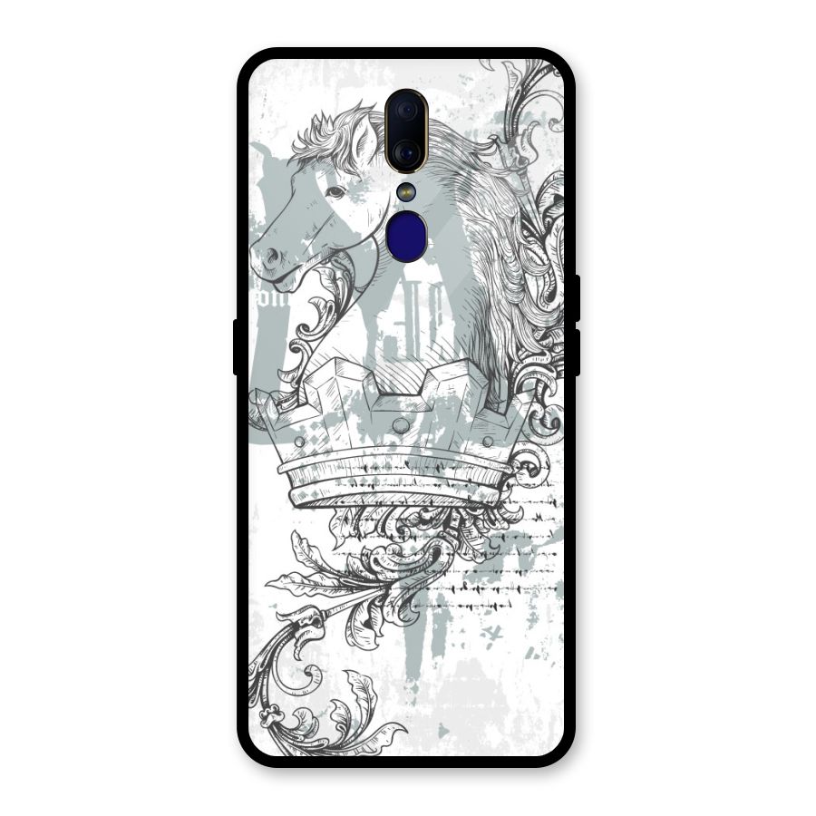 Designous Vintage Glass Back Case for Oppo F11