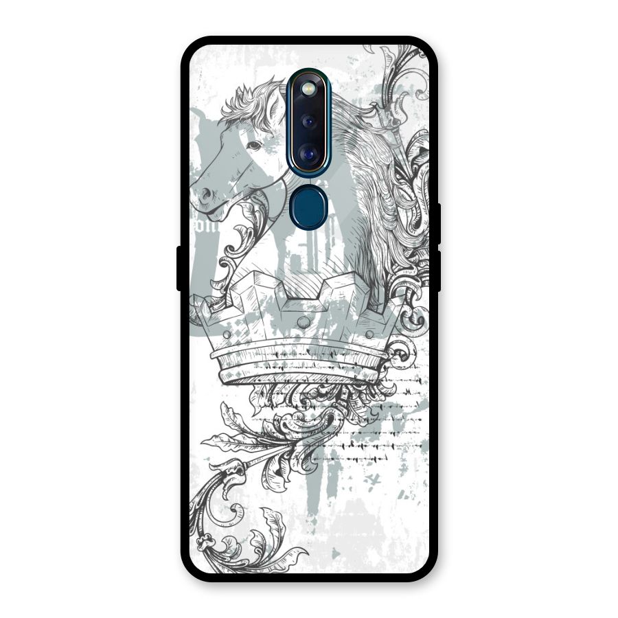 Designous Vintage Glass Back Case for Oppo F11 Pro