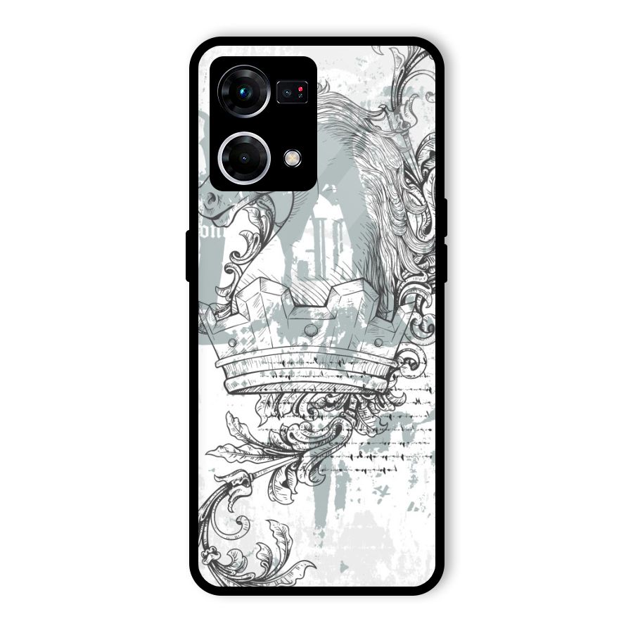Designous Vintage Glass Back Case for Oppo F21 Pro 4G