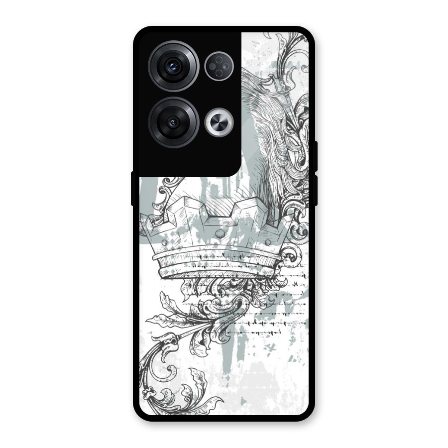 Designous Vintage Glass Back Case for Oppo Reno8 Pro 5G