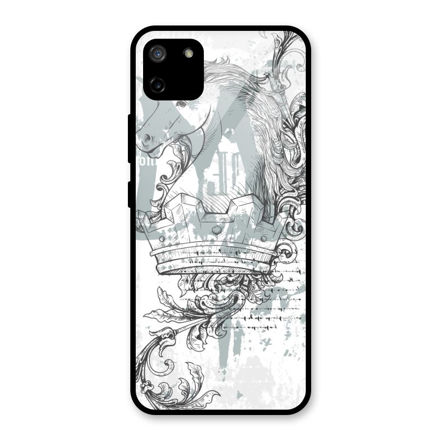 Designous Vintage Glass Back Case for Realme C11