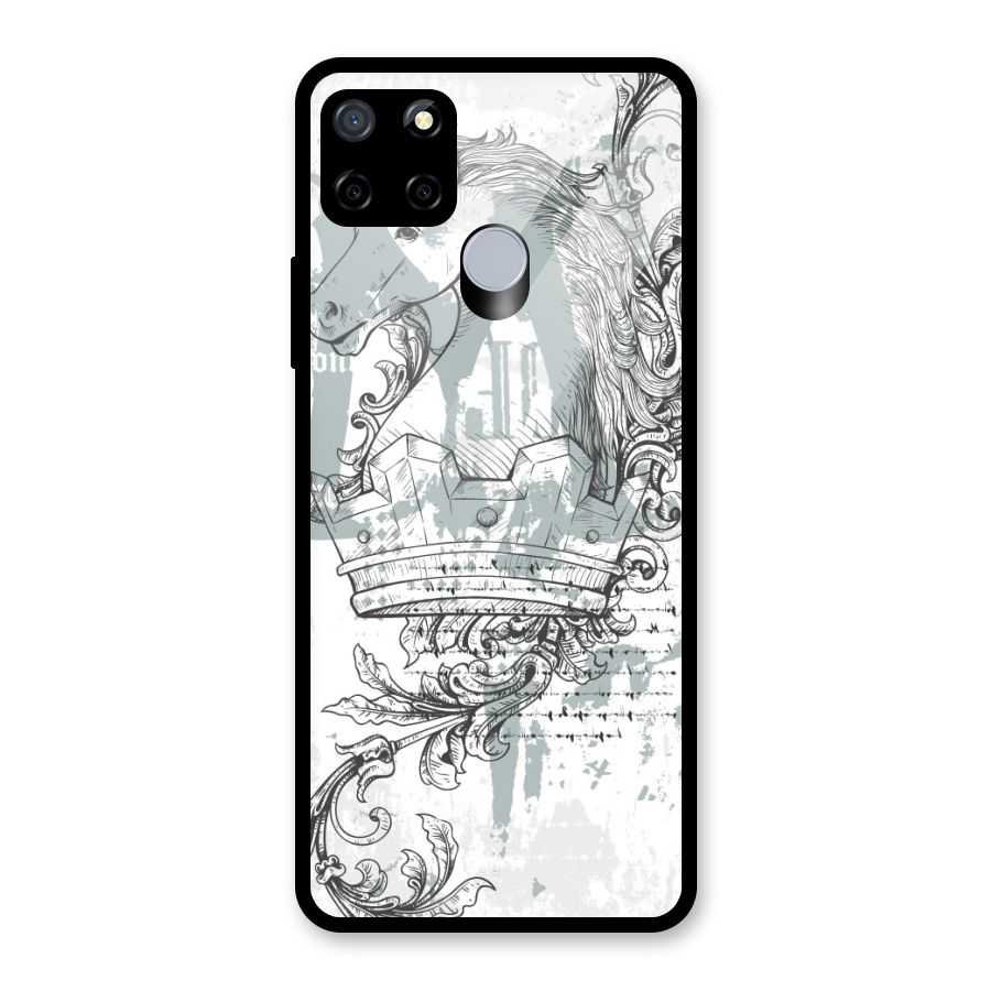Designous Vintage Glass Back Case for Realme C12
