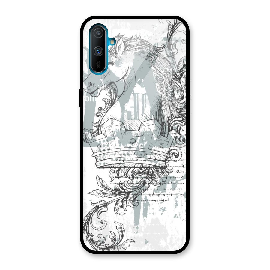 Designous Vintage Glass Back Case for Realme C3