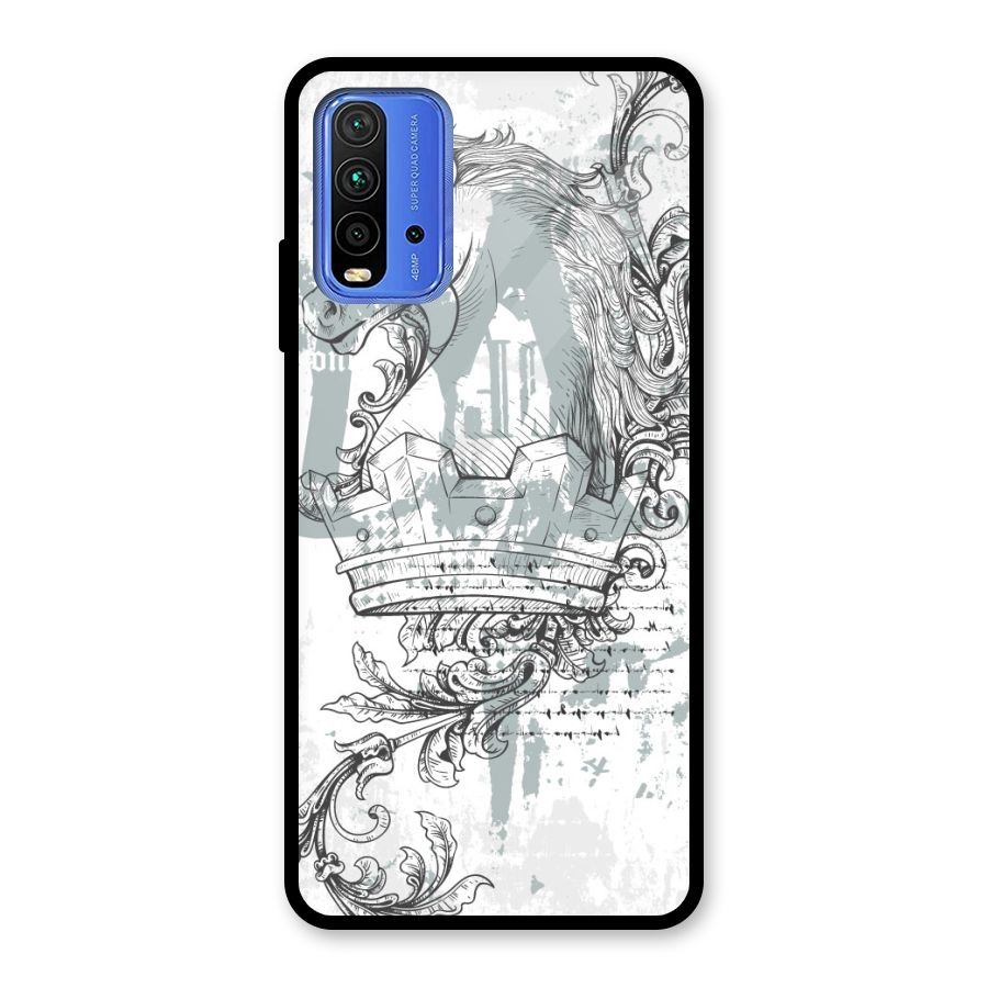 Designous Vintage Glass Back Case for Redmi 9 Power