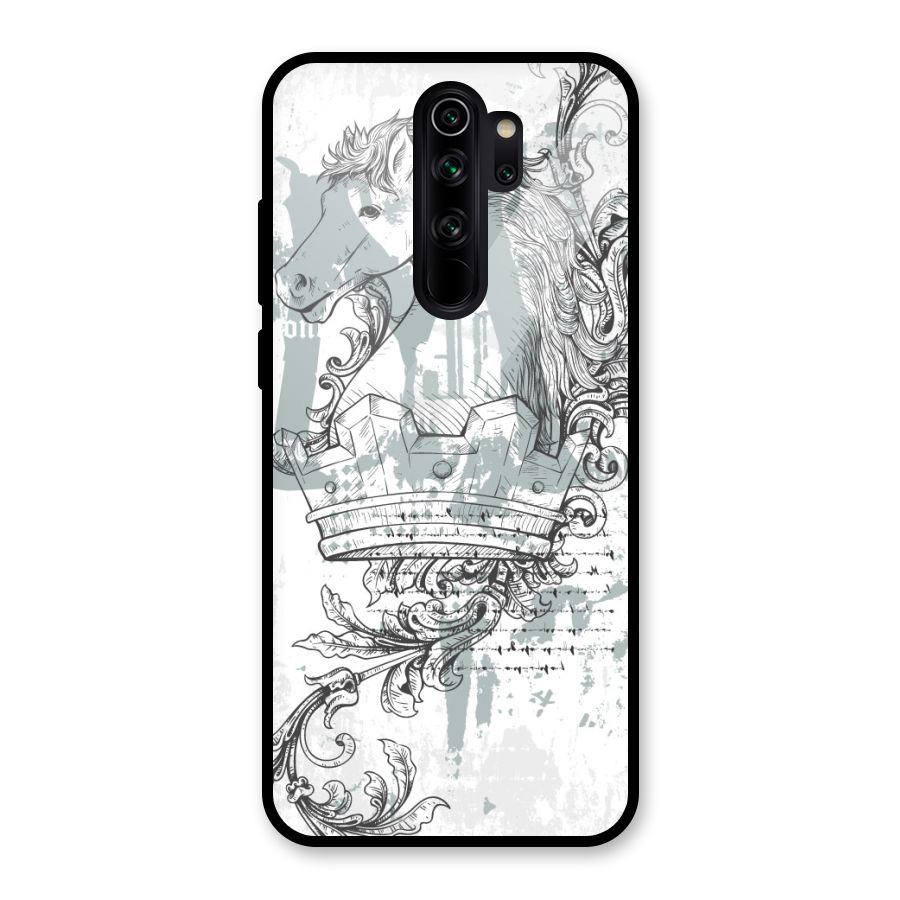 Designous Vintage Glass Back Case for Redmi Note 8 Pro
