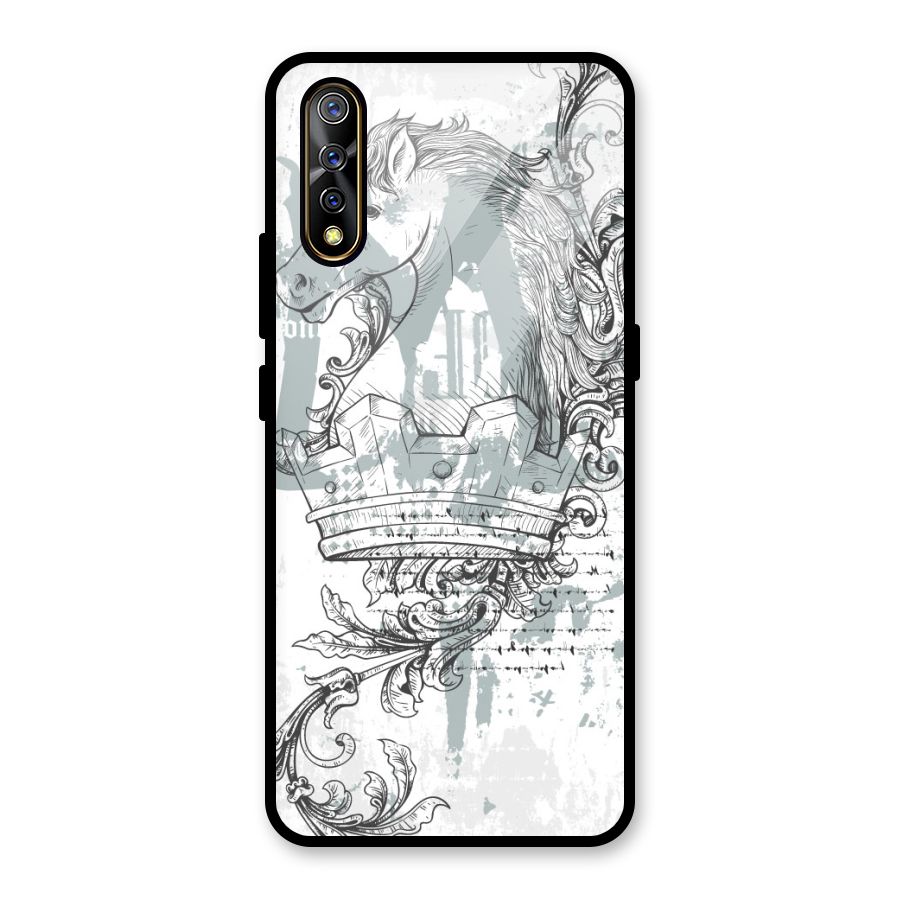 Designous Vintage Glass Back Case for Vivo S1