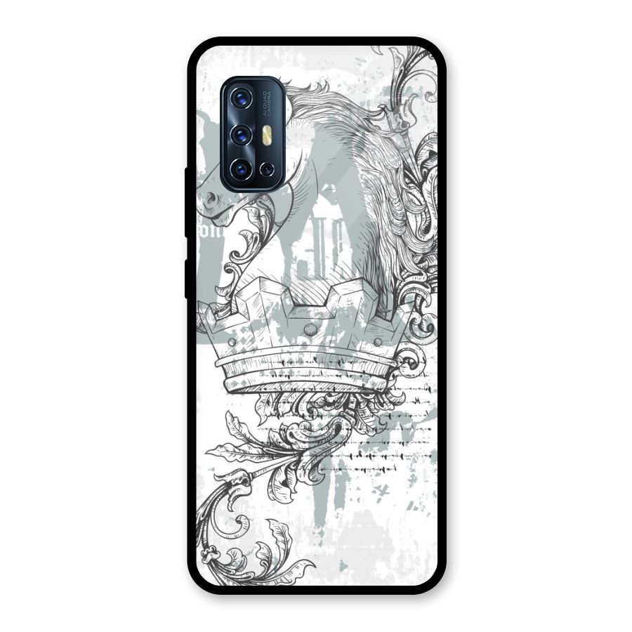 Designous Vintage Glass Back Case for Vivo V17