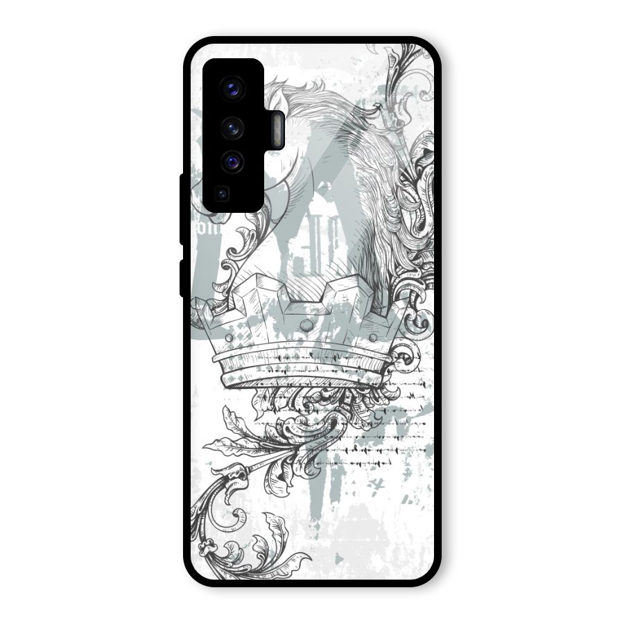 Designous Vintage Glass Back Case for Vivo X50