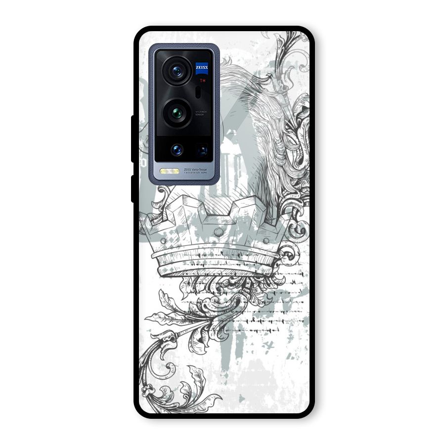 Designous Vintage Glass Back Case for Vivo X60 Pro Plus
