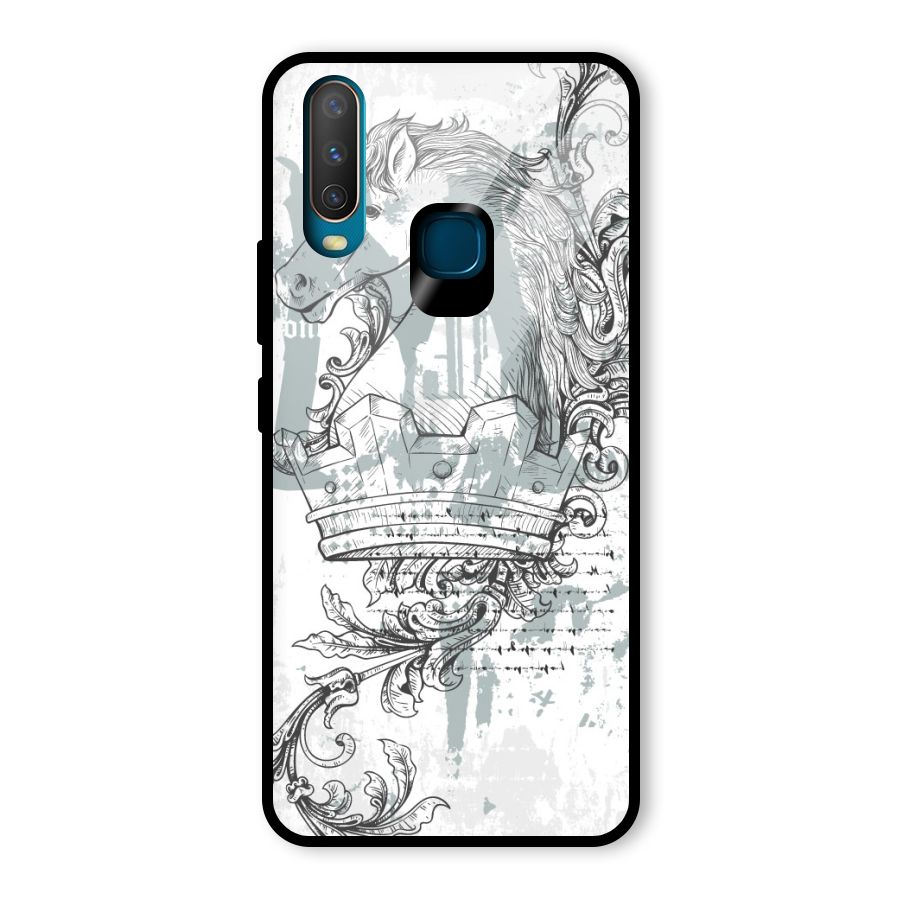 Designous Vintage Glass Back Case for Vivo Y15