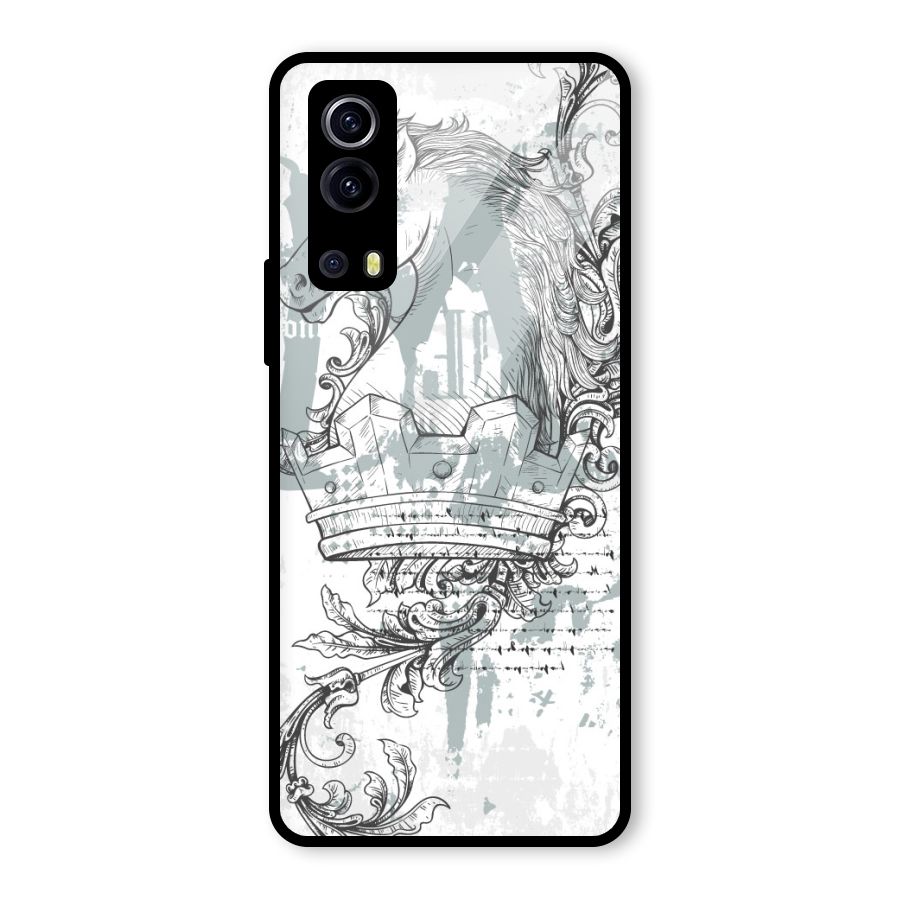 Designous Vintage Glass Back Case for Vivo iQOO Z3