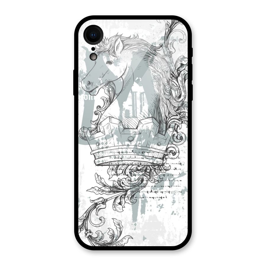 Designous Vintage Glass Back Case for XR