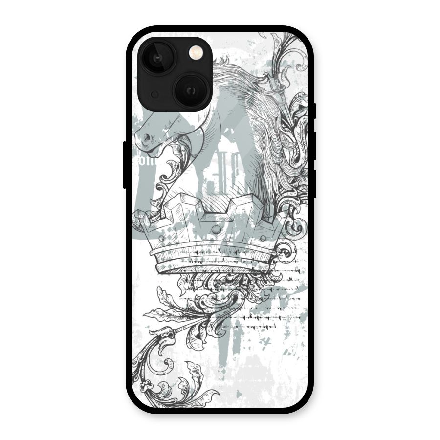 Designous Vintage Glass Back Case for iPhone 13