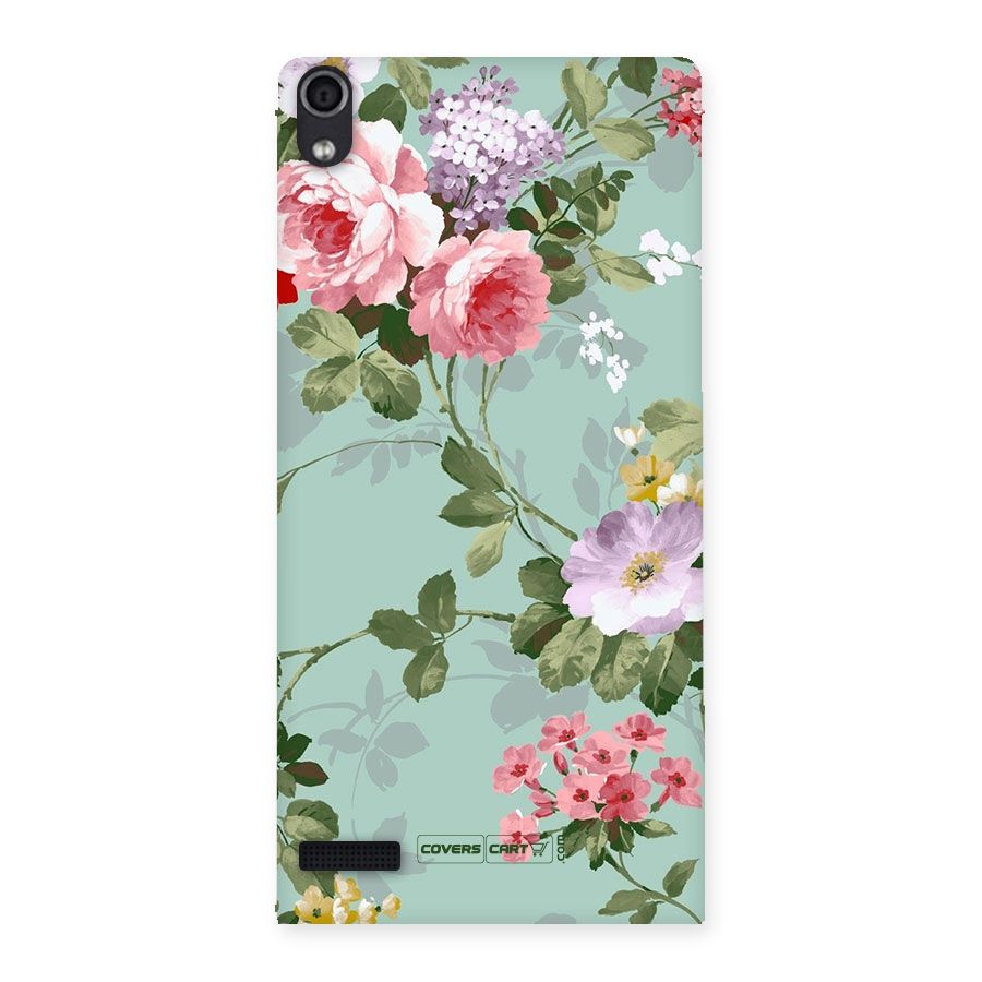 Desinger Floral Back Case for Ascend P6
