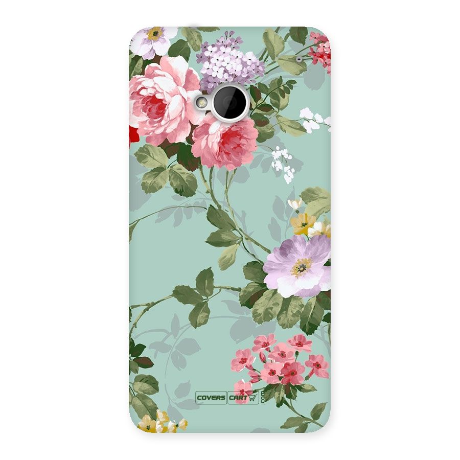 Desinger Floral Back Case for HTC One M7