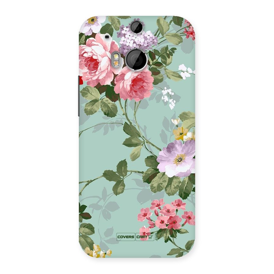 Desinger Floral Back Case for HTC One M8