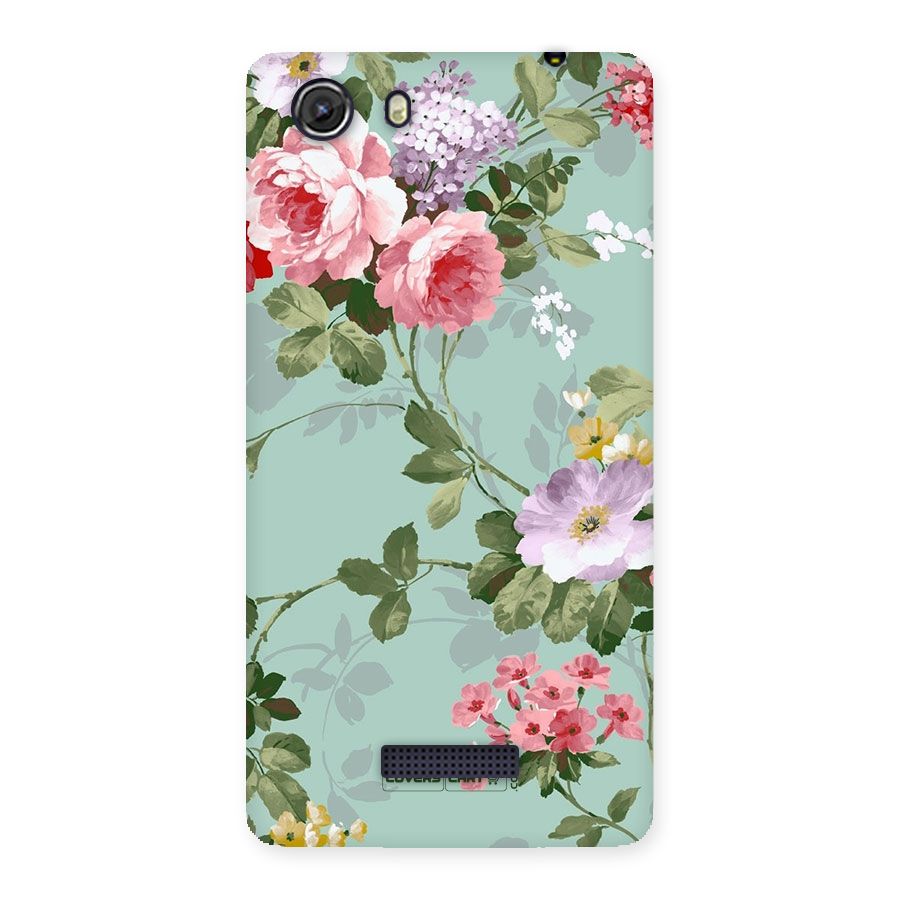 Desinger Floral Back Case for Micromax Unite 3