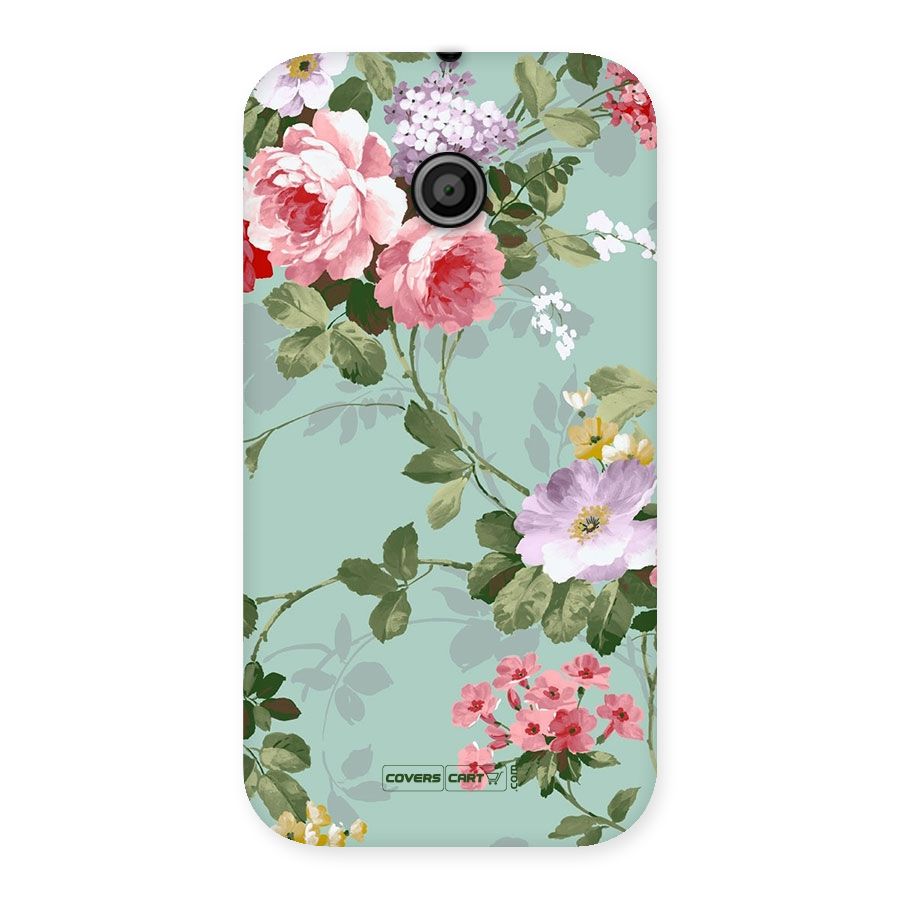 Desinger Floral Back Case for Moto E
