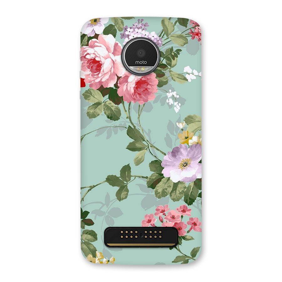 Desinger Floral Back Case for Moto Z Play