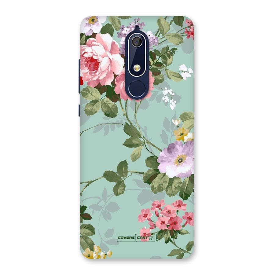 Desinger Floral Back Case for Nokia 5.1