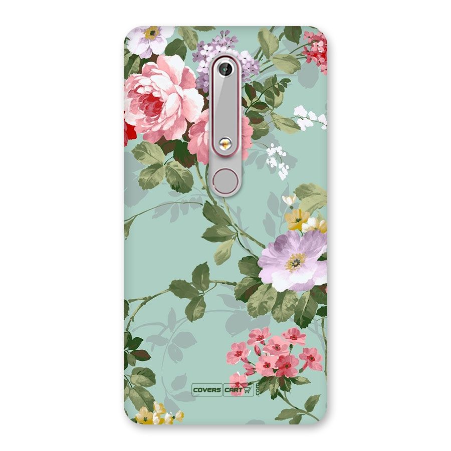Desinger Floral Back Case for Nokia 6.1