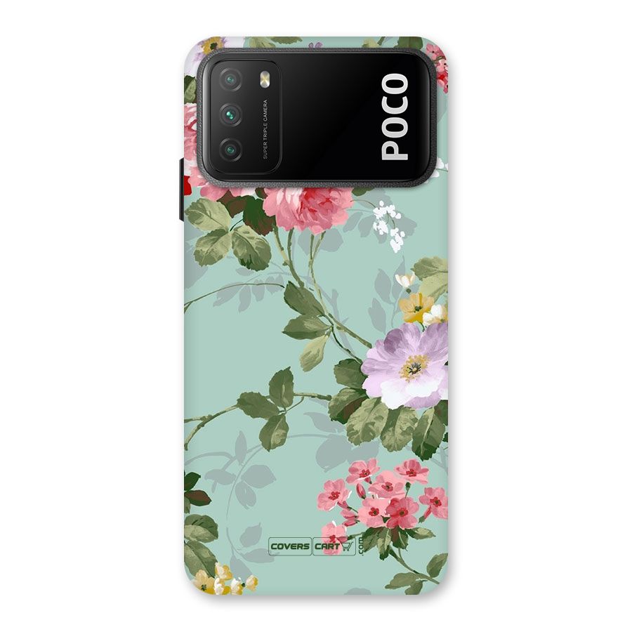 Desinger Floral Back Case for Poco M3