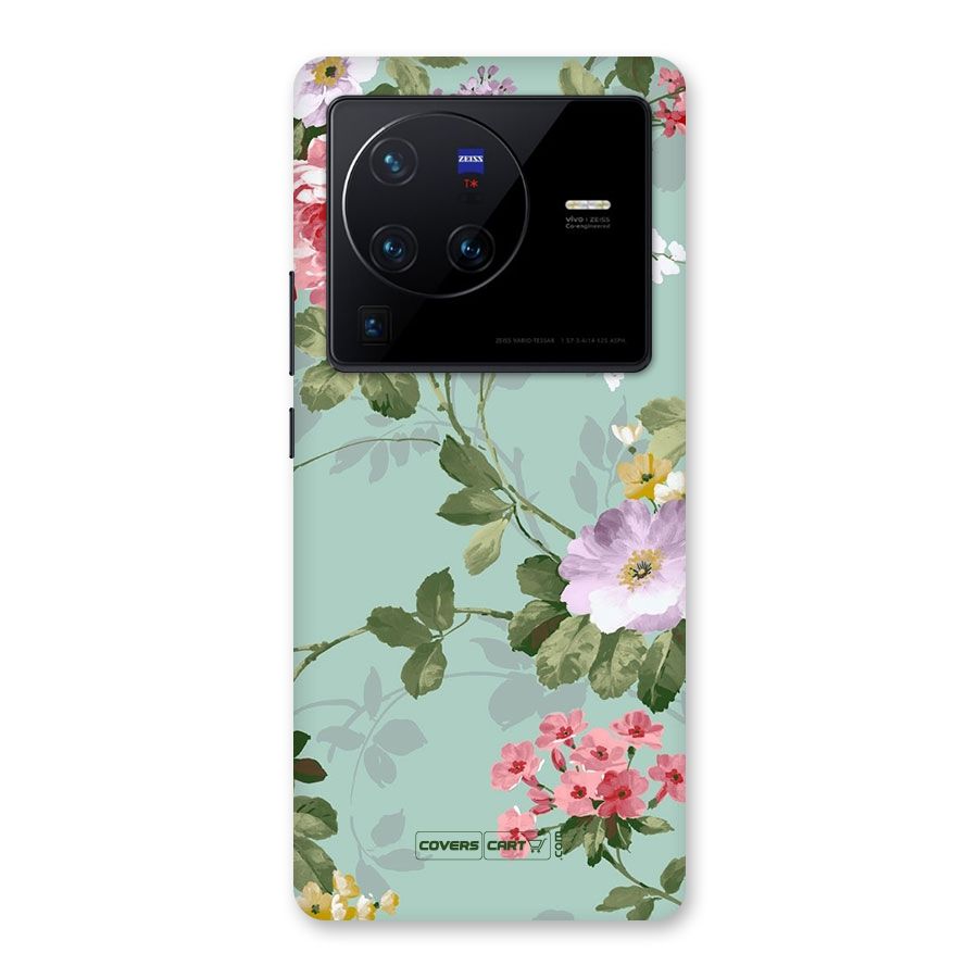 Desinger Floral Back Case for Vivo X80 Pro