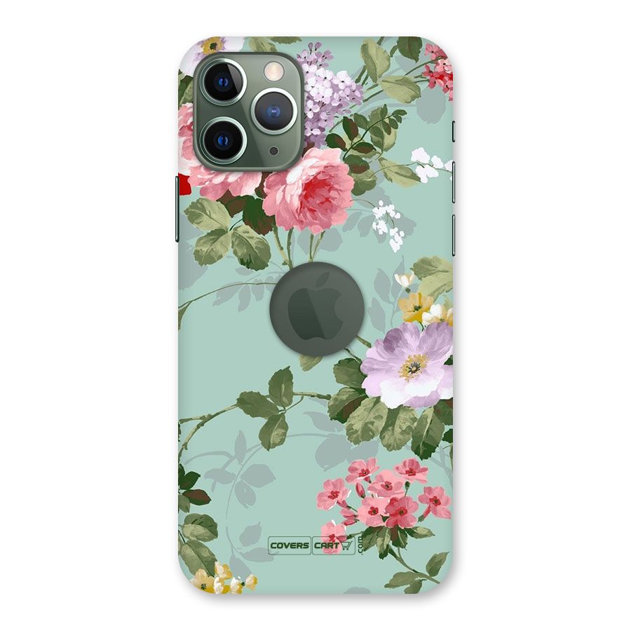 Desinger Floral Back Case for iPhone 11 Pro Logo  Cut