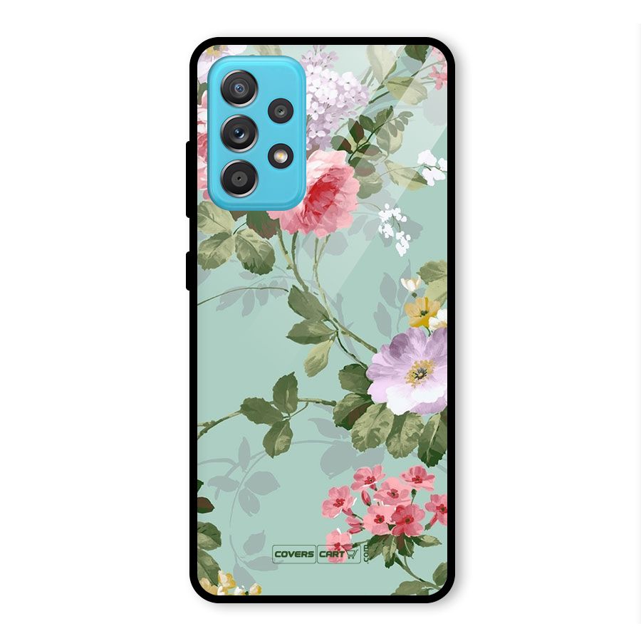 Desinger Floral Glass Back Case for Galaxy A52s 5G
