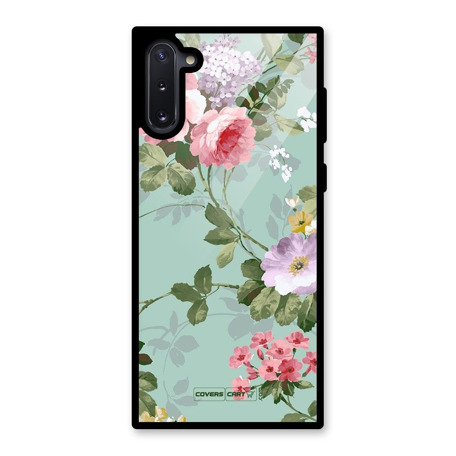 Desinger Floral Glass Back Case for Galaxy Note 10