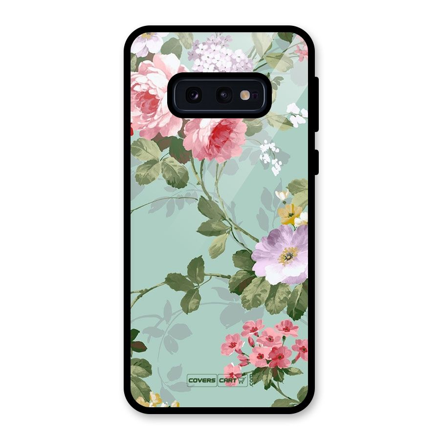 Desinger Floral Glass Back Case for Galaxy S10e