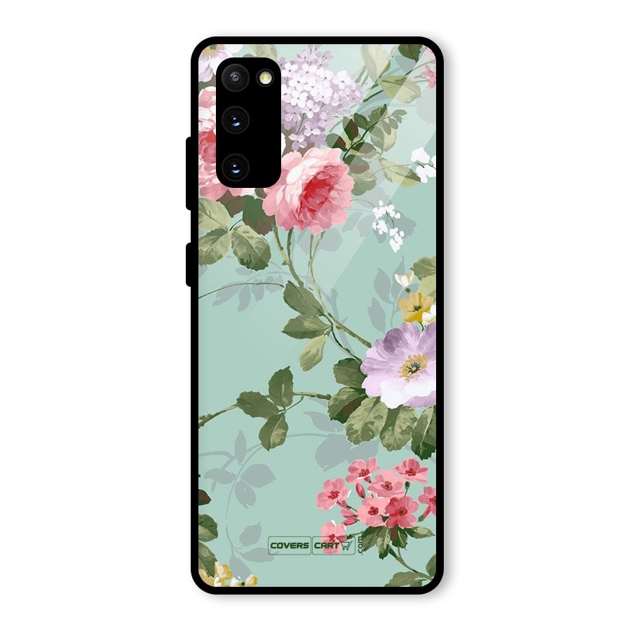 Desinger Floral Glass Back Case for Galaxy S20 FE 5G