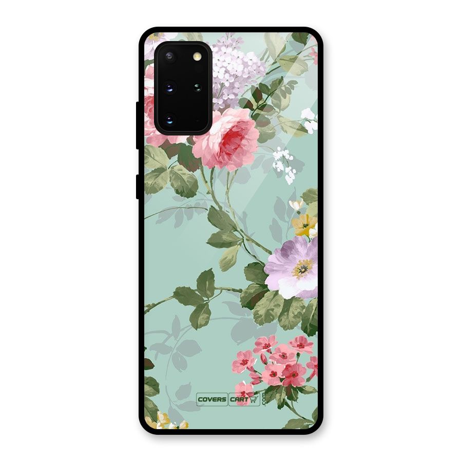 Desinger Floral Glass Back Case for Galaxy S20 Plus