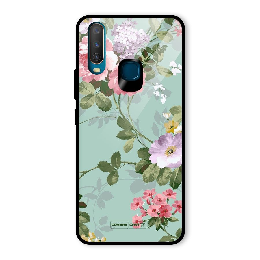 Desinger Floral Glass Back Case for Vivo U10