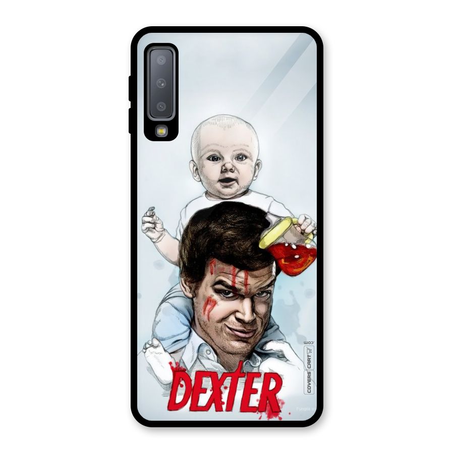Dexter Artwork Glass Back Case for Galaxy A7 (2018)