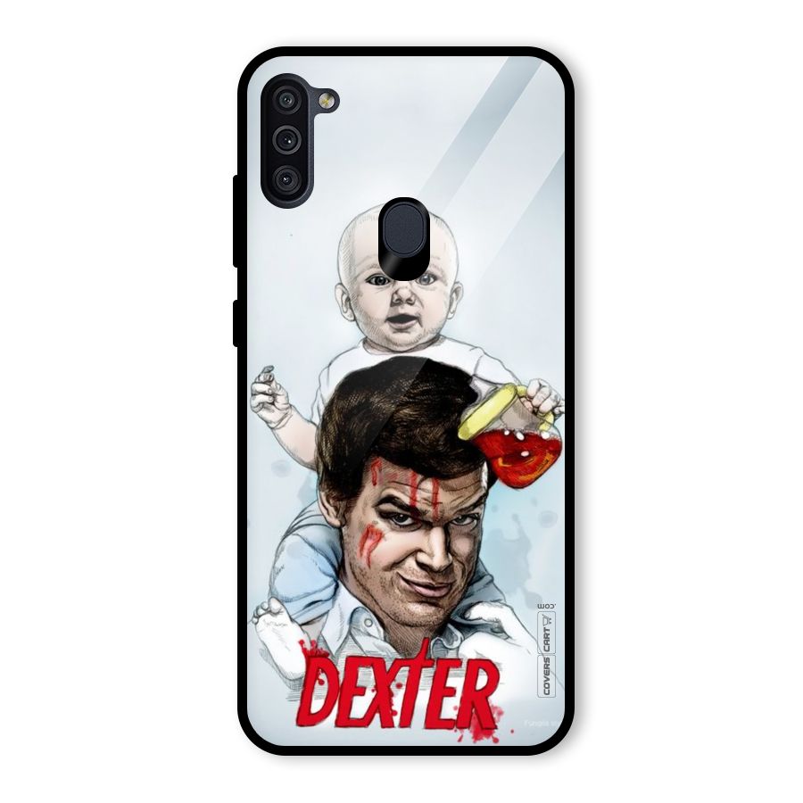 Dexter Artwork Glass Back Case for Galaxy M11