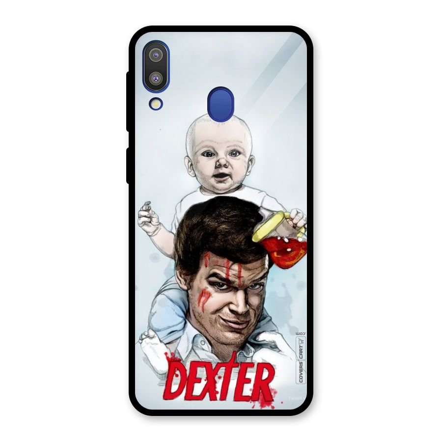 Dexter Artwork Glass Back Case for Galaxy M20