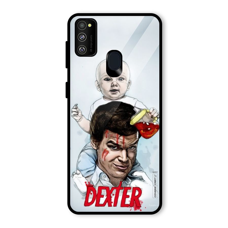 Dexter Artwork Glass Back Case for Galaxy M30s